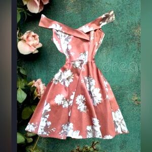 Trac Floral Off-Shoulder Casual Dress